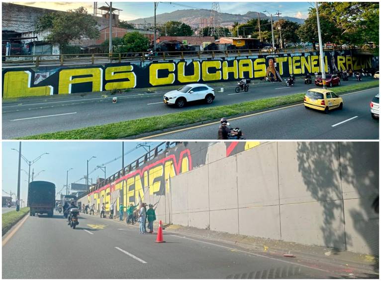 Mural en Medellín “Las Cuchas tienen razón”: un símbolo de memoria que vuelve a las calles tras la censura