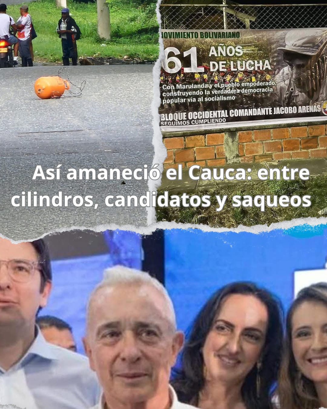 Así amaneció el Cauca: entre cilindros, candidatos y saqueos
